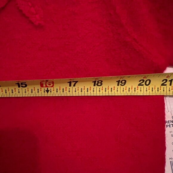 Vtg Karen Scott Red Boiled Wool Jacket Floral Embroidery Embellishments Buttons - Picture 11 of 12